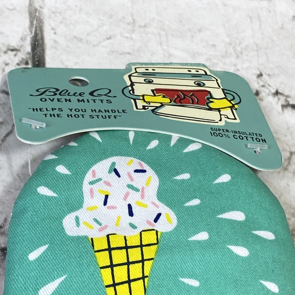 Blue Q Oven Mitt Lets Eat Your Feelings NEW Funny Cotton Kitchen Baking Bake